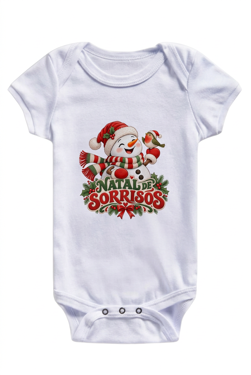 Boddy infantil Natal de sorrisos