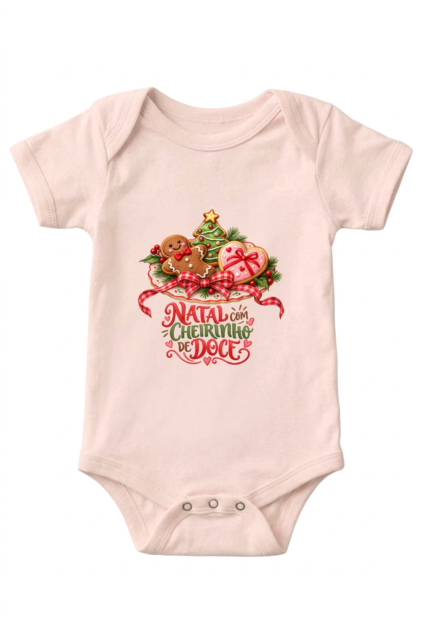 Boddy infantil Meu natal com cheirinho de doce