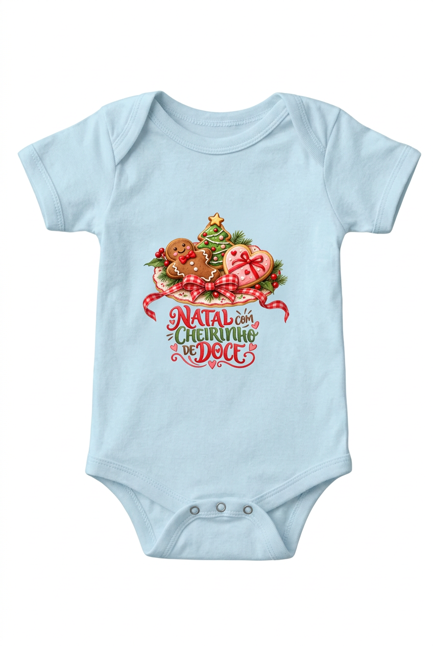 Boddy infantil Meu natal com cheirinho de doce