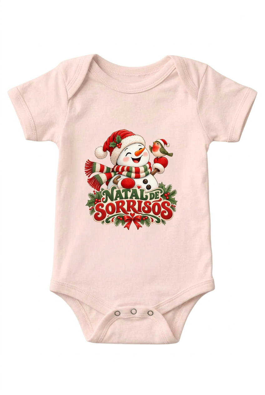 Boddy infantil Natal de sorrisos