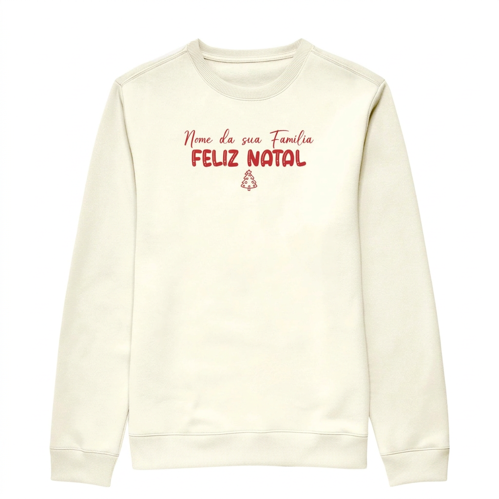 Moletom creme com fundo branco