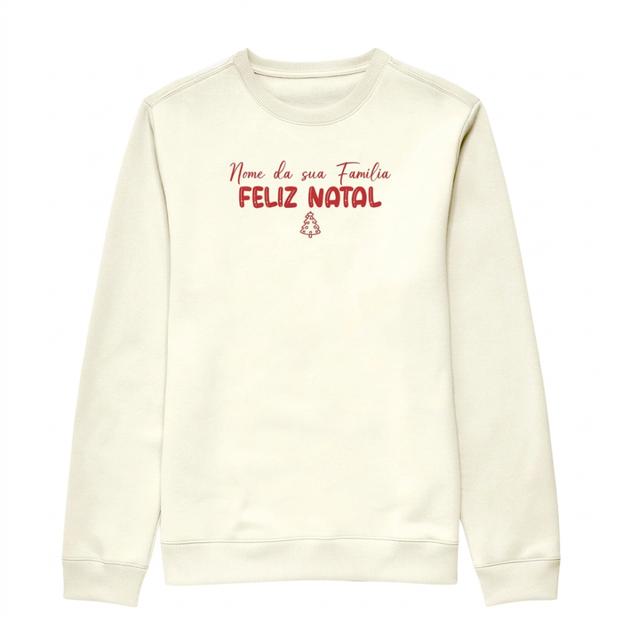 Moletom creme com fundo branco