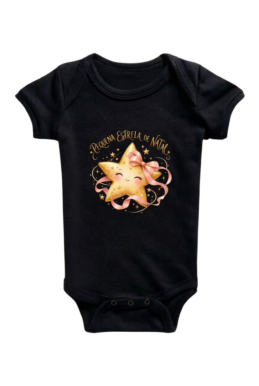 Pequena estrela de natal preto