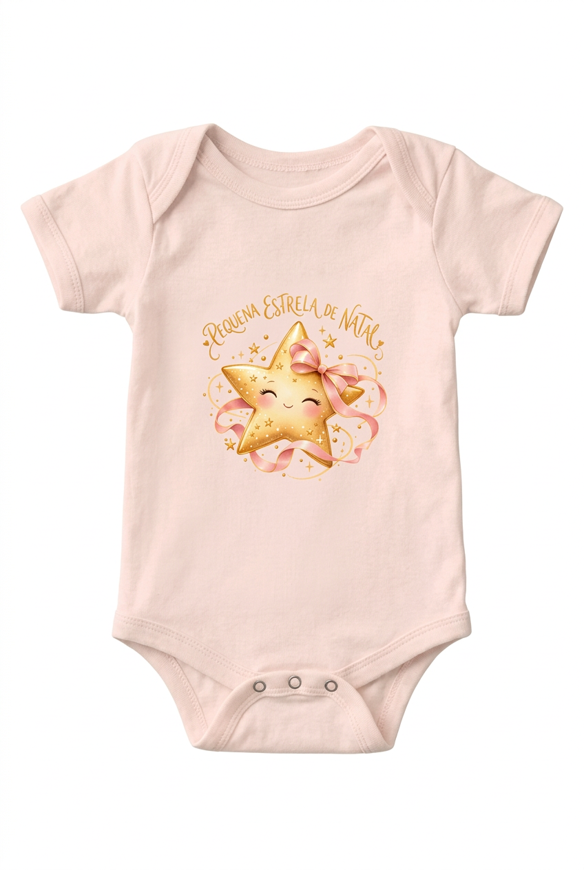 Pequena estrela de natal rosa