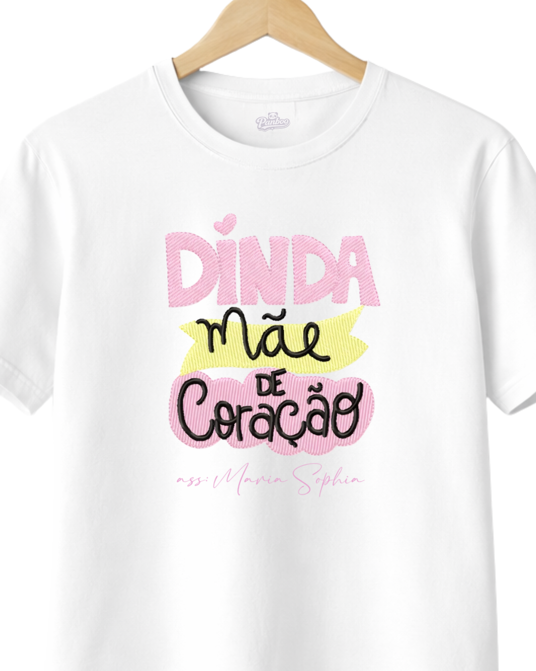 Camiseta dia das mães - Dinda mãe de coração ass: