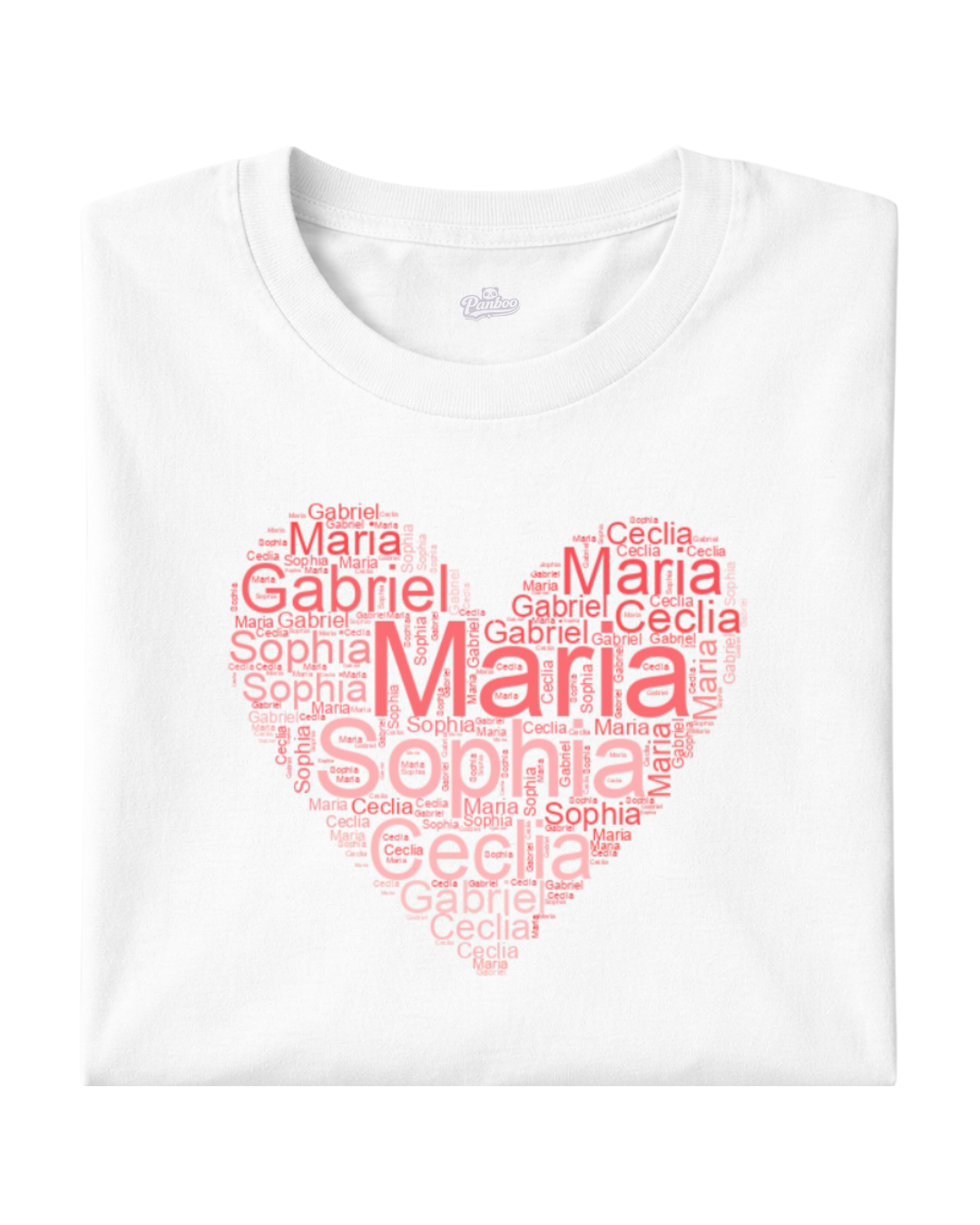 Camiseta dia das mães - Corações de mãe/vovó nomes